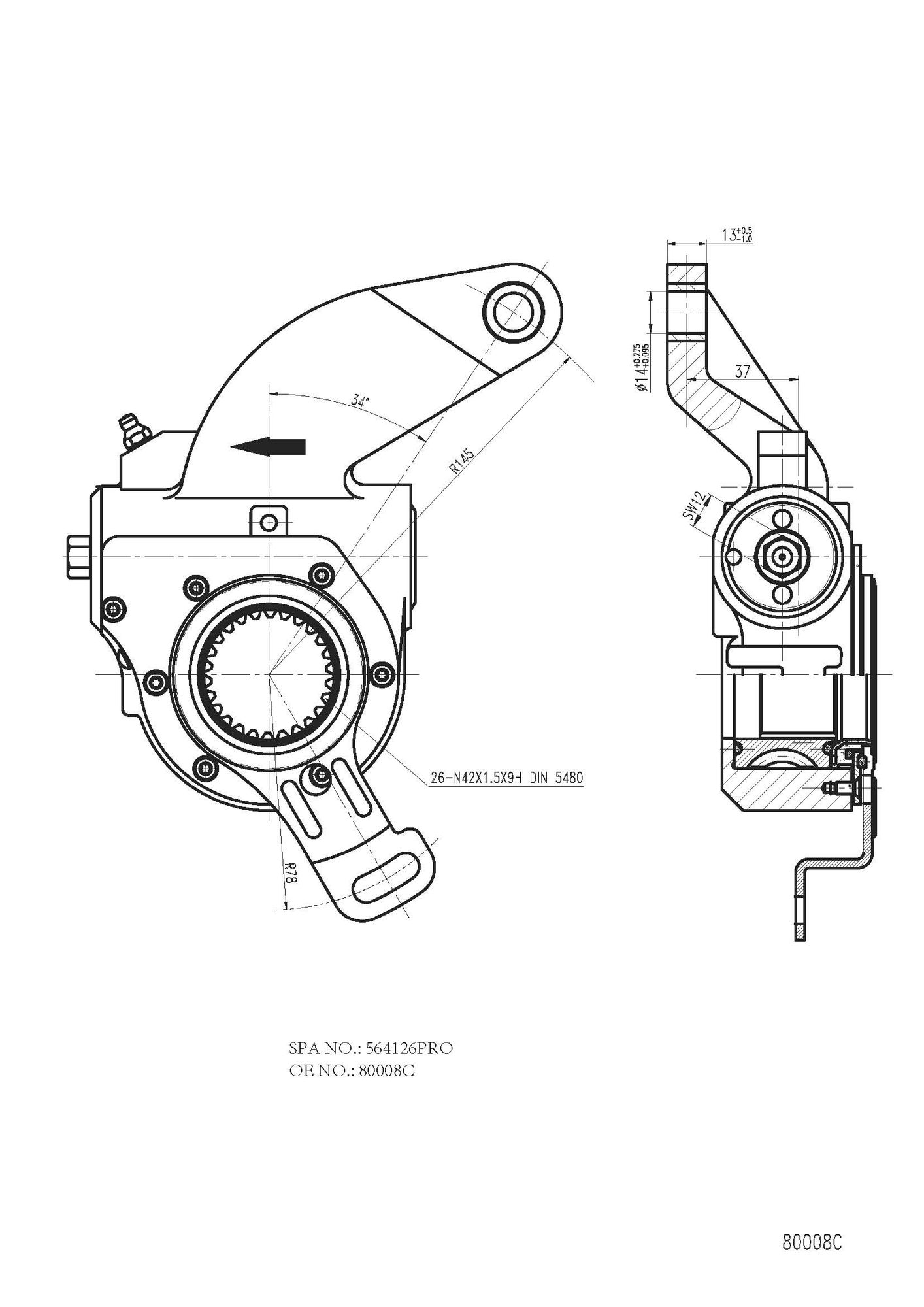 Reglaj parghie, sistem franare FO 4126 PRO FOMAR Friction